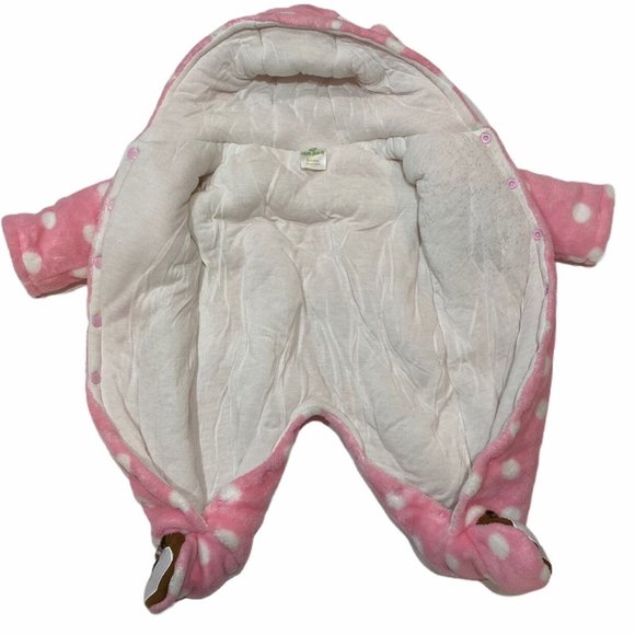 OKIE DOKIE Snowsuit 6M Pink Polka Dot - Picture 3 of 11